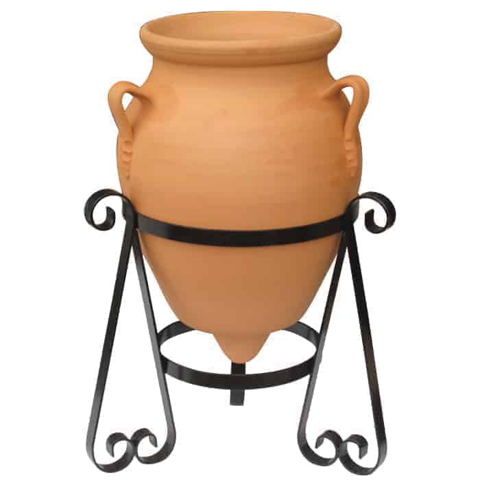 Ceramic Terracotta Urn With Stand Baldaia